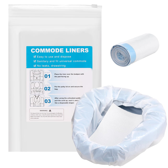 Toilet bags with absorbent pads Portable toilet bags Disposable commode toilet pads Bedpan pads 20 pieces Toilet pads with 20 absorbent pads