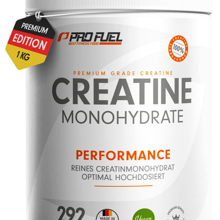 Creatine Monohydrate Powder 1kg / 1000g pure creatine monohydrate in micronized quality - optimally high-dose creatine monohydrate - creatine powder without additives, 100% vegan - 292-day supply