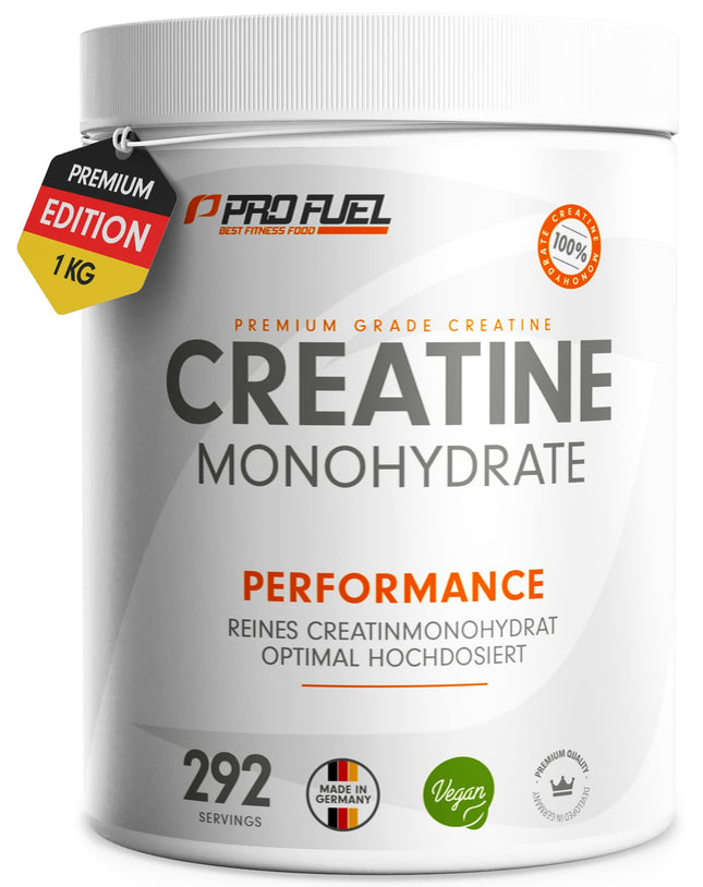 Creatine Monohydrate Powder 1kg / 1000g pure creatine monohydrate in micronized quality - optimally high-dose creatine monohydrate - creatine powder without additives, 100% vegan - 292-day supply