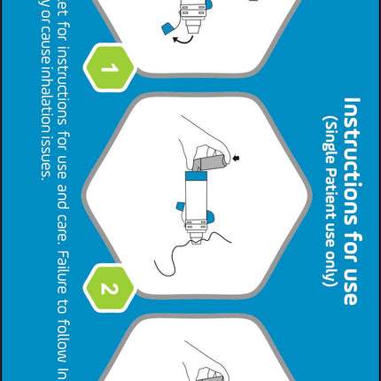 EasyChamber Antistatic, Inhaler Spacer Device, Use with Metered Dose Inhaler, BPA and Latex Free - Inhalation Aid - Spacer Device