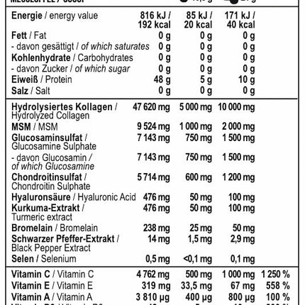 MST® Nutrition Flex Pro Powder – Collagen, MSM, Glucosamine, Chondroitin &amp; Hyaluronic Acid – High-quality formula – Made in Germany (420g, Blackcurrant)