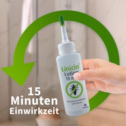 Linicin Lotion with Lice Comb (100 ml) - Lice remedy for the treatment of head lice, including lice comb | Gentle on the scalp
