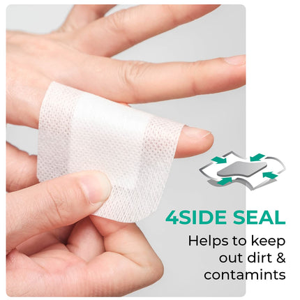 Medrull Sterile Wound Dressing 6x7 cm Sterile Wound Plasters ULTRA PORE Strong Adhesive - Protects against cuts and scratches Plasters Individually wrapped 50 pieces