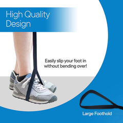 Leg lifter for seniors, leg lifter | leg lifter for pulling legs in and out of bed | extra long leg strap, rigid strap and foot loops,