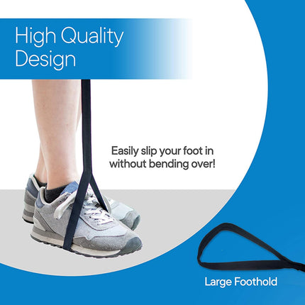 Leg lifter for seniors, leg lifter | leg lifter for pulling legs in and out of bed | extra long leg strap, rigid strap and foot loops,