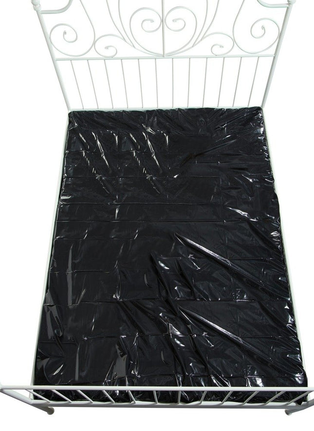 ORION lacquered sheet - shiny bed sheet for women and men, for extensive wet play in bed, sex fantasies, to increase pleasure, black
