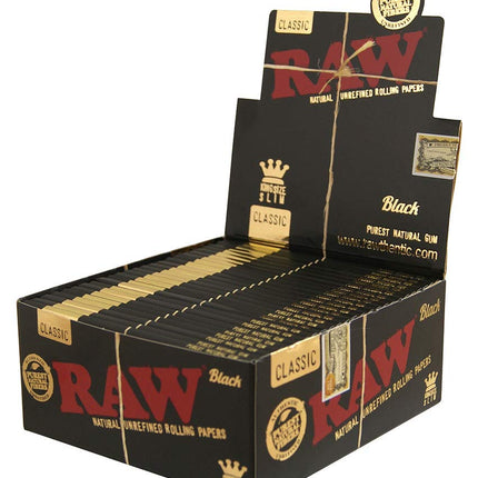 RAW Black Classic, Kingsize Slim Papers, 32 ultra-thin papers per booklet 10 booklets