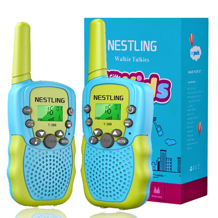 Nestling Walkie Talkies for Kids, 8 Channels 2-Way Radio Toy with Backlight, LCD Flashlight, 3KM Range for 3-12 Year Old Boys and Girls (Teal, 2 Pack)