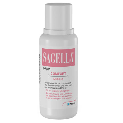 SAGELLA poligyn - Comfort 50 Plus: Intimate wash lotion with chamomile extract and bisabolol, intimate care from menopause, 500 ml