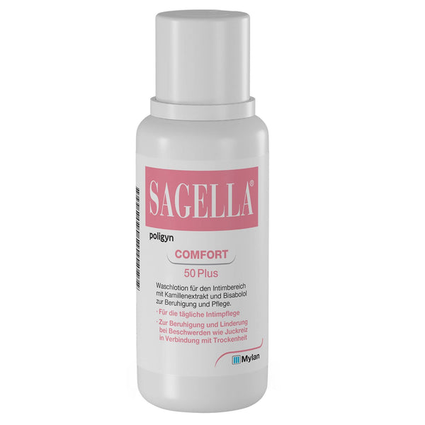 SAGELLA poligyn - Comfort 50 Plus: Intimate wash lotion with chamomile extract and bisabolol, intimate care from menopause, 500 ml