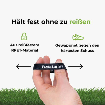 FUXSTAR - The Shoelace Fixing Band™ for football boots, shoelace holder against untidy loops, known from professional football camps, made from sustainable rPET (3 pairs)