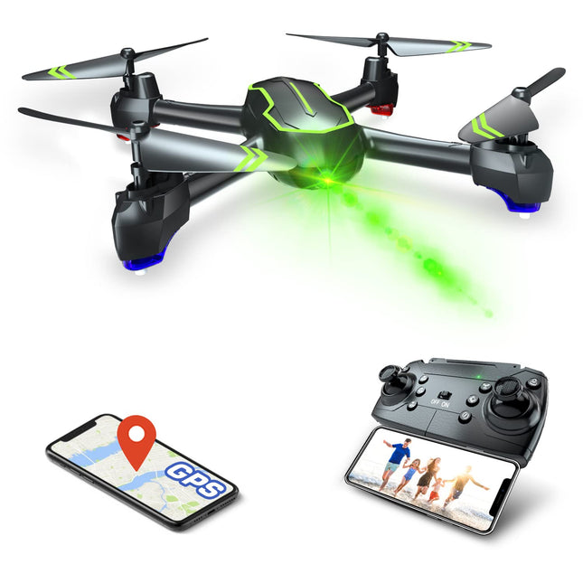 Loolinn | Drone GPS - Drone with HD 1080p Camera for Beginners, RC Quadcopter Drones/GPS Automatic Return / 32 Min Flight Time/Follow Me (Gift Idea)