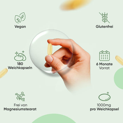 Black Cumin Seed Oil Softgels - 1000mg per Softgel - 6 Month Supply - Black Cumin Seed Oil - Cold-Pressed Black Cumin Seed Oil (Nigella Sativa) - 180 Vegan Softgels - WeightWorld