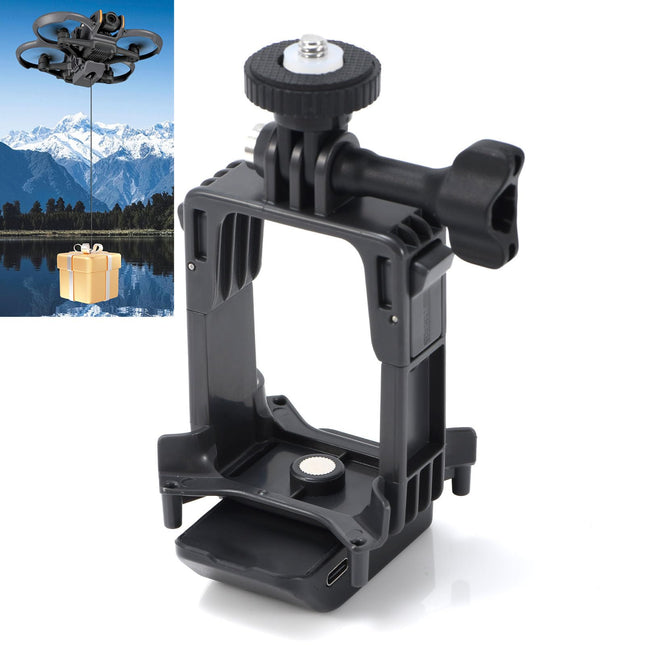 LICHIFIT Drone Airdrop System with Action Camera Extension Adapter for DJI Avata 2 Geomagnetic Thrower Transport Delivery Payload Release Dropping Device Camera Mount