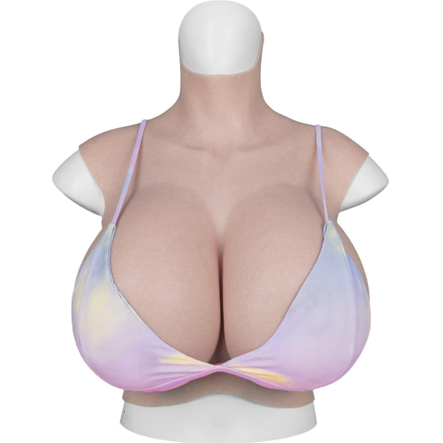 YRZGSAWJ K Cup S Cup Z Cup Silicone Breast Forms Plus Size Fake Silicone Breasts Artificial Breast Silicone Filled Breast Prosthesis for Crossdresser Transgender (Nude, Z Cup)