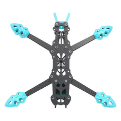 ZLXHDL FPV Drone Frame, 225mm Carbon Fiber Racing Quadcopter Frame, Professional Wheelbase for RC Drone Accessories, H-Shaped Design (Blue)
