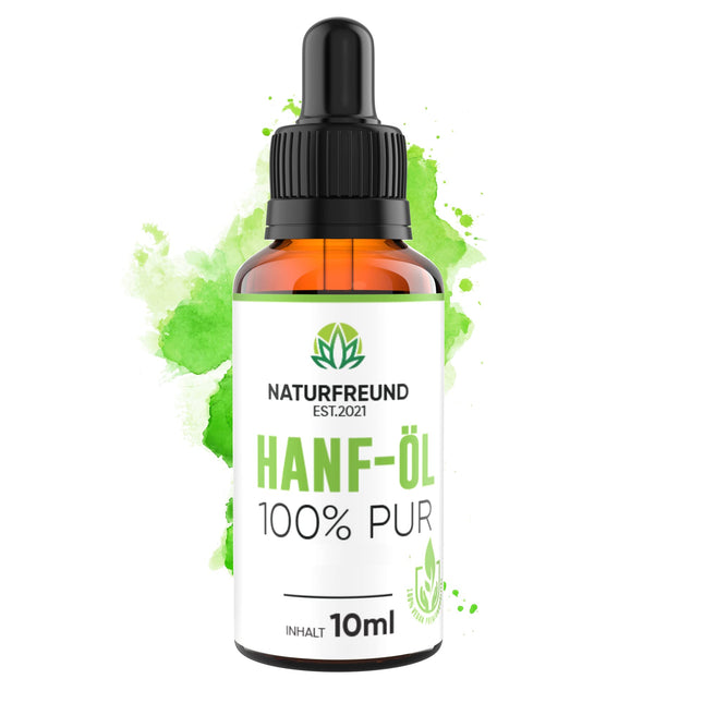 NATURFREUND® Premium Hemp Oil HIGH DOSE Hemp Seed Oil Omega 3-6-9 Oil Fatty Acids Natural Oil - Made in Germany - 10ml