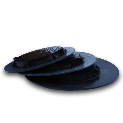 Varile 1100mm XXL plastic manhole cover | universal manhole cover | cistern cover (black)