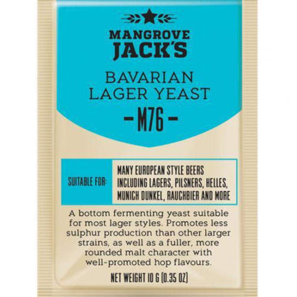 Dry Brewer's Yeast Bavarian Lager M76 - Mangrove Jack's Craft Series - 10 g