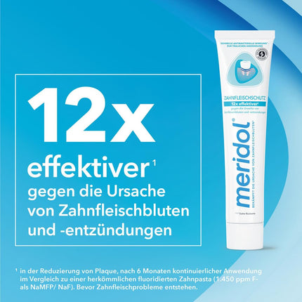 meridol toothpaste 2x75ml - Toothpaste combats gingivitis, antibacterial effect