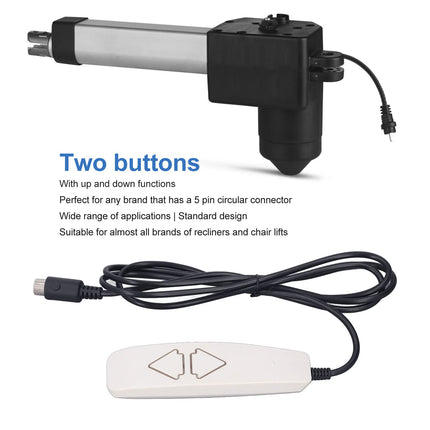 Hand switch switch universal hand control for lift chair wireless remote control with 2 buttons and 5 pin electric recliner button for Okin Dewert Limoss Kaidi