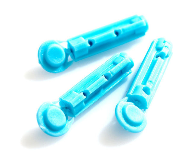 CodeFree blood lancets, sterile, size 28G, 100 pcs. Compatible with lancing devices from Medisana and Accu Chek, for easy blood sampling, including for diabetes testing.