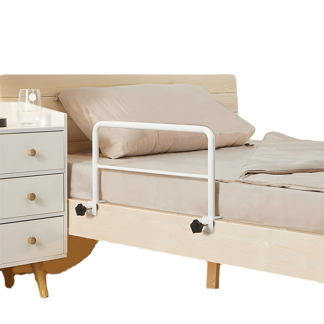 BOHJPIS Bed rails for the elderly, bed rails for older adults to attach, fall prevention at the bed, bed guard rail, suitable for pregnant women, children, disabled people, fall protection bed (white)