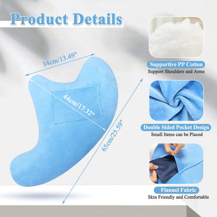 Mybow Shoulder Surgery Pillow for Sleeping, Rotators, Cuff, Neck and Shoulder Pain Relief, Side Sleeper Pillow, Bed Wedge for Arm Surgery, Cushion, Armpit, Shoulder Abduction