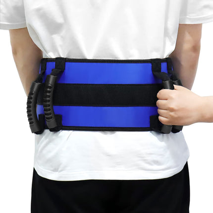 LOSCHEN Transfer Gait Belt, Walking Belt with 6-Handle Belt, Cares Belt Transfer Aid Mobility Aid for Elderly, Bariatric, Disabled People, Hospitals for Home Care (Blue)