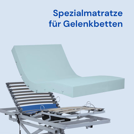 Geriafy - Hospital Geriatric Articulated Mattress | 15 cm HR Foam | Waterproof Hygienic Cover (105x200)