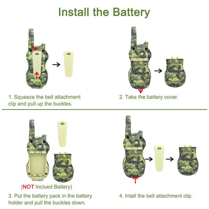 Ryaco 2X Walkie Talkies Set Children's Radios 1-3KM Range 8 Channels with Backlit LCD Flashlight Walkie Talkie Children's Toys for Outdoor Adventures, Camping, Hiking