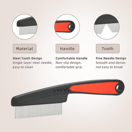 Dandruff comb with metal teeth, stainless steel fine tooth comb head comb comb dandruff comb adult dandruff comb comb against dandruff comb dandruff comb hair anti-dandruff comb