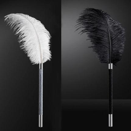 Erotic Feather - SM Flirting Tempting Feather, Couples Erotic Products Small Sex Toys for Bondage Sex, Erotic Tickling, Black (Black)