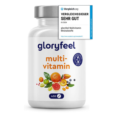 Multivitamin High Dose - 450 Tablets - Valuable Minerals &amp; All AZ Vitamins - 15 Month Supply - Supports the Immune System* - Laboratory Tested, Made in Germany without Additives