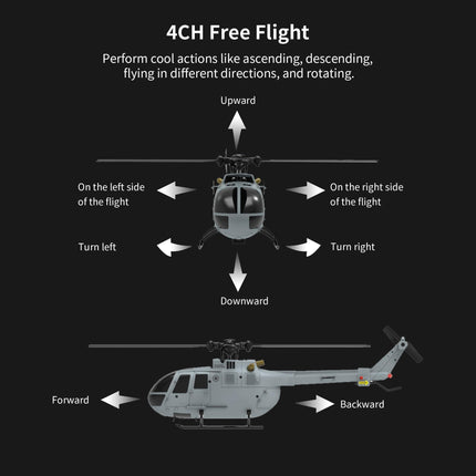 Remote Control Helicopter, 4CH RC Helicopter RTF with Aileronless Design and 6-Axis Gyro, Modularized Battery, One-Key Takeoff/Landing, Altitude Hold, for Adults Gift