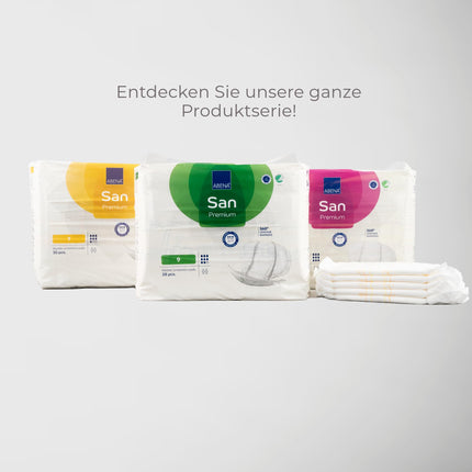 ABENA San 4 Premium Incontinence Pads 30 pieces for women and men, 800 ml absorbency, fast-absorbing incontinence products, discreet and anatomical incontinence pads for men/women