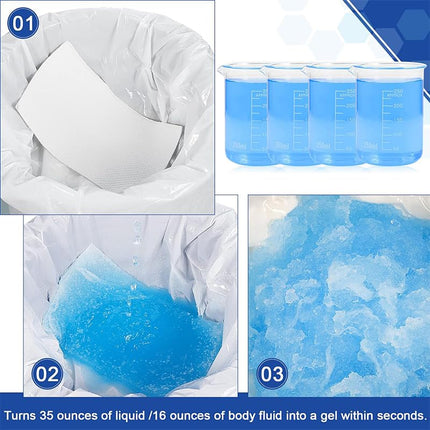 50pcs Super Absorbent Pads, Absorbent Toilet Pads for Bedside Table, Toiletries, Bedpans, Absorbent Pads, Liquid Absorbers, No Odors, You Sleep Well