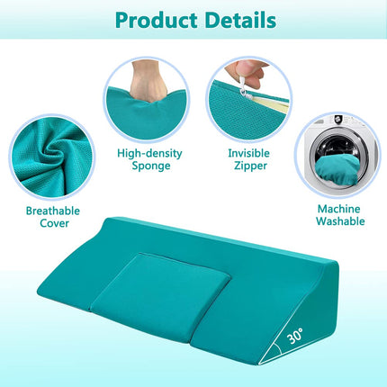 NEAUDE Bed Wedge Pillow for Sleeping, Inclined, Foam, Decubitus, Triangle, Medical Nursing Wedges, Positioning, Pressure Ulcer Prevention, Cushion, Bedsore Pillow