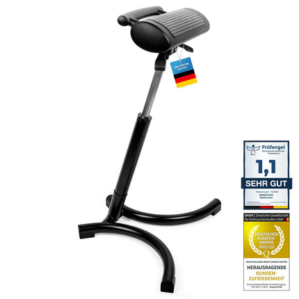 Werkfox® Standing Stool Ergonomic Height-Adjustable Stool; Standing Aid Workshop Stool Standing Chair for Desk, Office, Industry