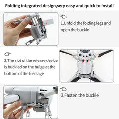 LICHIFIT Drone Airdrop System Universal for DJI Mini 3 Pro/Mini 3 - Compatible, Payload 200g, Remote Control 1000m, Light Gray