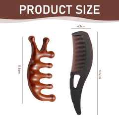 Dandruff Comb, 2 Pack Dandruff Comb, Massage Hair Comb, Hollow Tooth Dandruff Removal Scalp Comb Removes Dirt From Hair and Scalp Keep Your Scalp Clean and Healthy