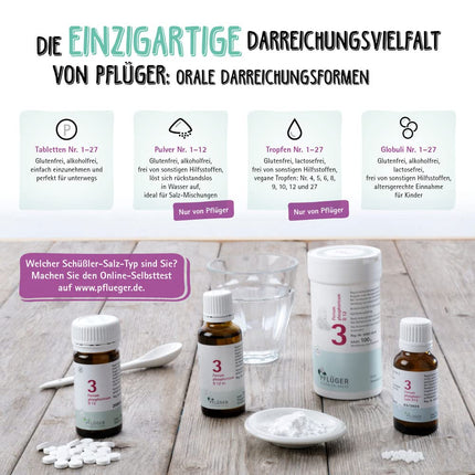 PFLÜGER Schüßler Salts No. 11 Silicea D12 - 400 tablets - The salt of hair, skin, and connective tissue - gluten-free