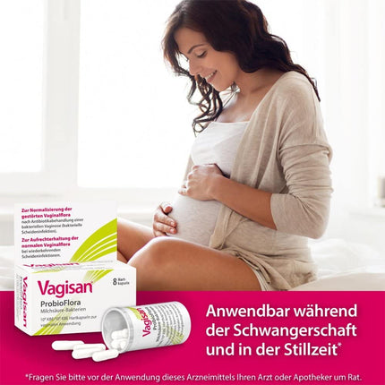 VAGISAN ProbioFlora Lactic Acid Bacteria Vaginal Capsules 8 pcs