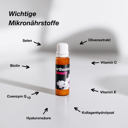 Orthomol Beauty for women - for skin, hair and nails - with coenzyme Q10, biotin and zinc - refill pack with drinking ampoules containing 30 daily portions