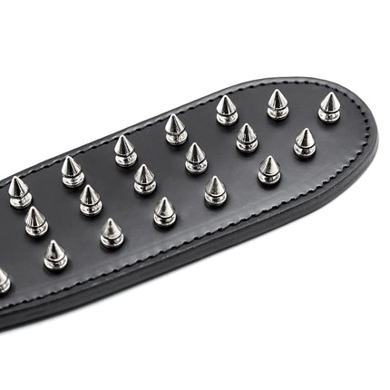 BDSMAGE SM paddle with spikes, leather erotic bondage flogger whip spanking sex toy for couples fetish cosplay (A)