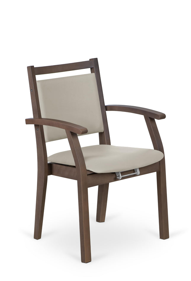 2liftu Bellevue | Chair for seniors | Lift chair | Assistive chair for getting up | Senior chair (Ash Brown/Beige)