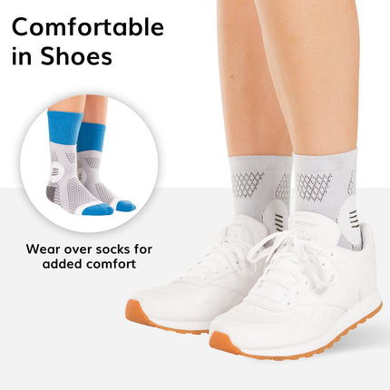 BraceAbility Neuropathy Socks with Peripheral Neuritis Compression Diabetic Toeless Foot Sleeves for Nerve Damage Pain Feet, Ankle Gout, Plantar Fasciitis Relief for Men and Women (M)