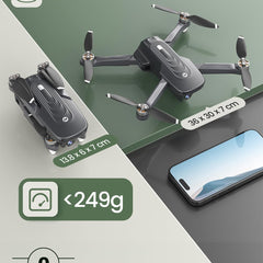 Holy Stone HS175D Foldable GPS Drone with 4K HD Camera, RC Quadcopter with 46 Min. Long Flight Time, Follow-Me, Brushless Motor, Tap-Fly, Point of Interest Altitude Hold, Folding Drone for Beginners and Adults, C0