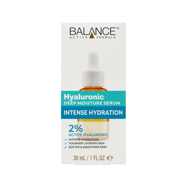 Balance Active Formula Hyaluronic Deep Moisture Serum - 2% Hyaluronic Acid for intensive hydration, smoothing fine lines, lightweight &amp; non-sticky, for radiant skin