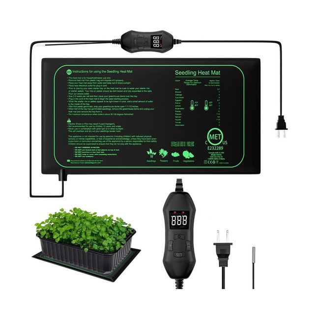 Jooheli Plant Heating Mat, Heat Mat for Seedling Germination and Pets, Indoor Greenhouse Heat Mat, Seedling Heating Mat, Heat Mat for Germination and Temperature Regulation, 25 x 52 cm